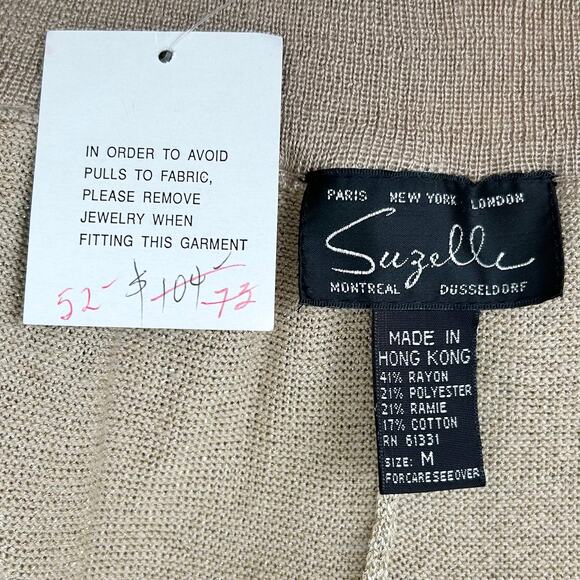 Retro Vintage Gold Metallic Stirrup Soft Knit Pants NWT - Picture 8 of 8